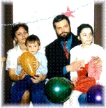 Natalia, Krzysio, żona i ja w 1993 r.